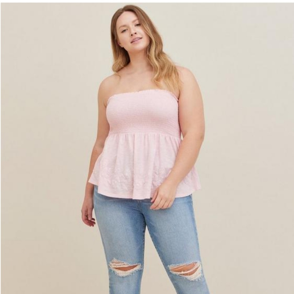 Torrid strapless baby doll top